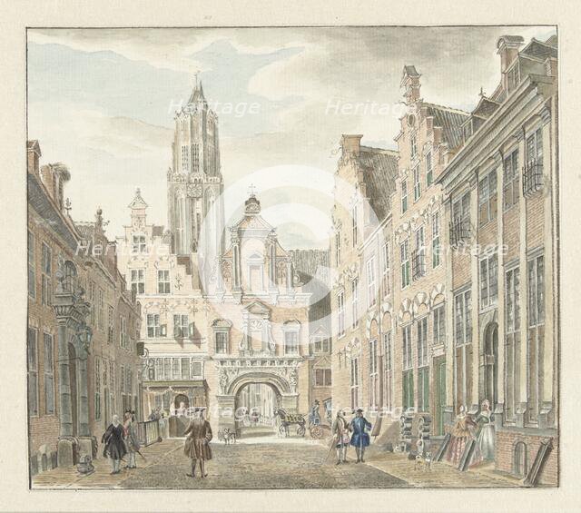 Nieuwstraat in Utrecht with a view of the Dom tower, 1753. Creator: Johanna de Bruyn.