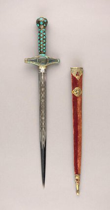 Composite Dagger, Turkey, Grip (formally a mirror handle): Turkish, 16th century... Creator: Unknown.