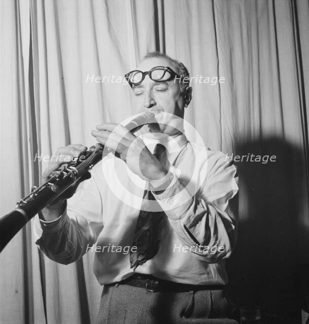 Portrait of Mezz Mezzrow in his office, New York, N.Y., ca. Nov. 1946. Creator: William Paul Gottlieb.