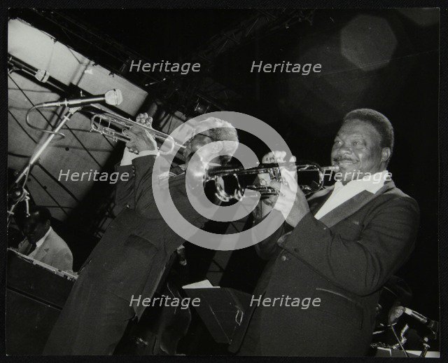 Trumpeters Joe Newman and Cat Anderson at the Newport Jazz Festival, Middlesbrough, 1978. Artist: Denis Williams