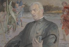 Portrait of the Reverend Jan Jasiak, 1925. Creator: Jacek Malczewski.