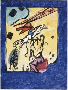 Study for the cover of the almanac "Der Blaue Reiter (The Blue Rider)", 1911. Creator: Kandinsky, Wassily Vasilyevich (1866-1944).