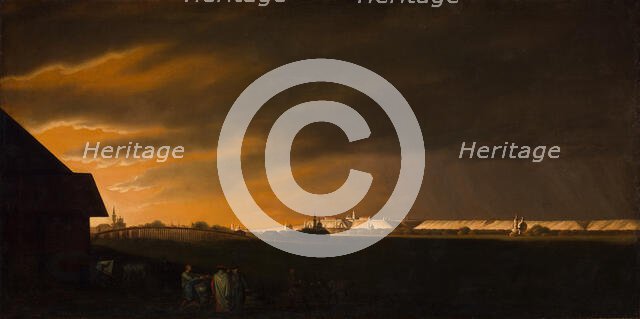 Sunset over Tobolsk, after 1820. Creator: Jan Krzysztof Damel.