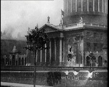 Artillery Damage to the Four Courts in Dublin, 1922. Creator: British Pathe Ltd.