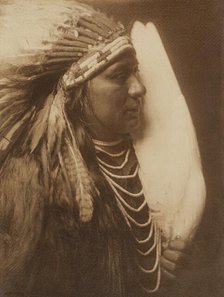 Three Feathers-A Nez Perce Native American, 1905. Creator: Edward Sheriff Curtis.