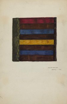 Silk Quilt - Roman Stripe, c. 1939. Creator: Elgin Moncure Styll.