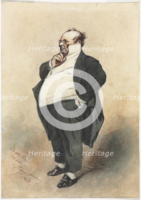 Joseph Prudhomme Standing, 1868. Creator: Henry Bonaventure Monnier (French, 1805-1877).