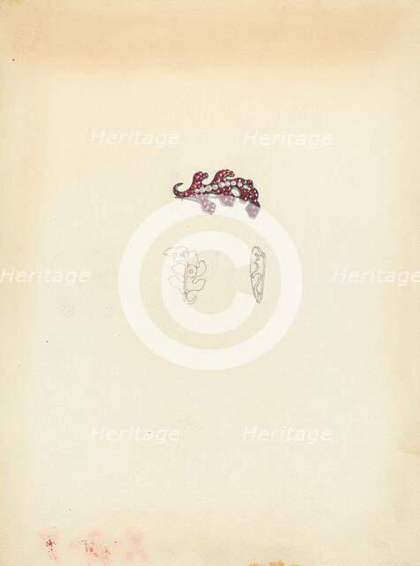 Brooch, c. 1940. Creator: Isidore Steinberg.