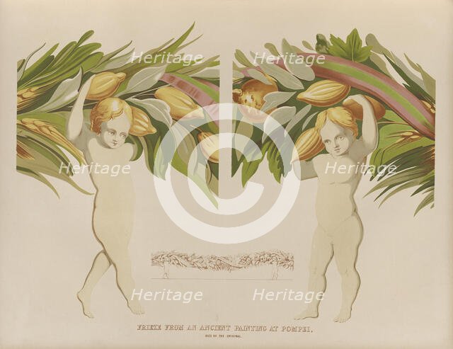 Frieze from an ancient painting at Pompei, 1850.  Creator: Ludwig Gruner.