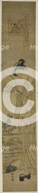 The Jewel River of Bush Clovers (Hagi no Tamagawa), from the series "Six Jewel Rivers...,c.1769/70. Creator: Suzuki Harunobu.