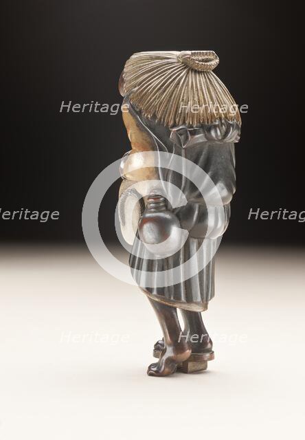 Drunken Buddhist Priest holding Broken Geta (image 2 of 2), Early to mid-19th century. Creator: Unknown.