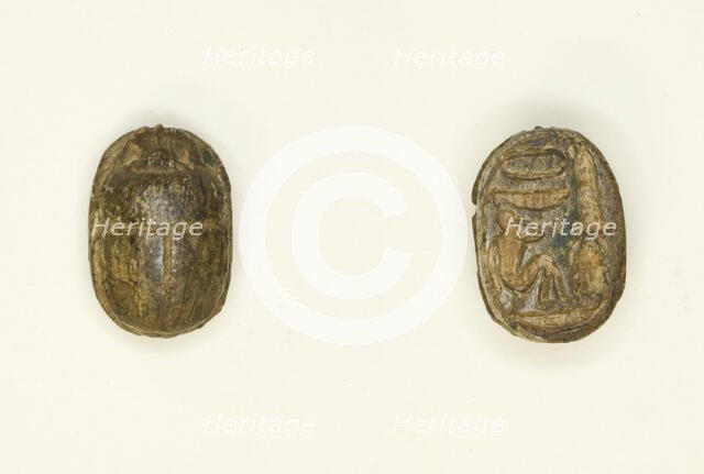 Scarab: Wish Formula, Egypt, New Kingdom-Late Period, Dynasties 19-26 (about 1295-525 BCE). Creator: Unknown.
