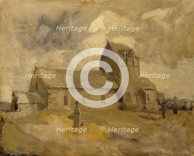 Village Church and Cemetery, Brittany, n.d. Creator: Frank Edwin Scott.