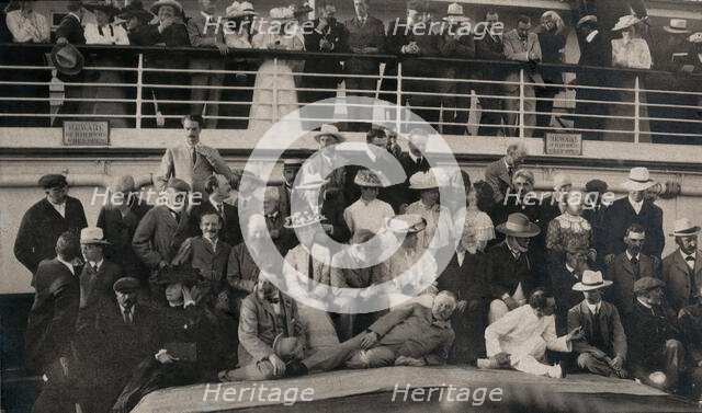 Members of the British Association on their way to South Africa, 1905. Creator: Mrs C Henderson.