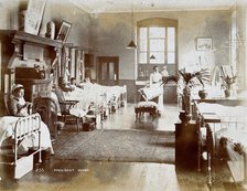 St Bartholomew's Hospital, London: patients and nurses in President ward, c1908. Creator: Unknown.