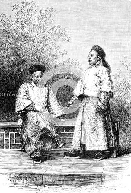 'Manchu ministers, chiefs of bankers', c1890. Artist: Unknown
