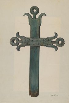 Wooden Cross, c. 1940. Creator: George File.