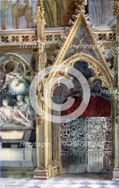 Entrance to the choir, Westminster Abbey, 1902. Artist: Alfred Hugh Fisher