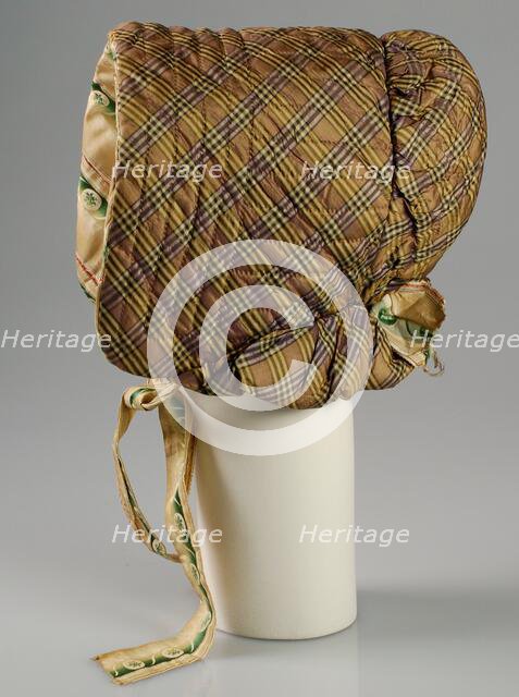 Bonnet, American, ca. 1840. Creator: Unknown.