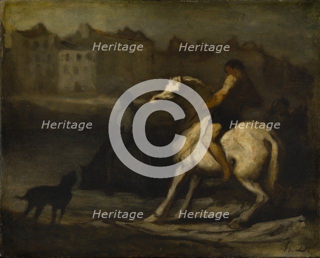 'The watering place', 1828-1879. Artist: Honore Daumier.