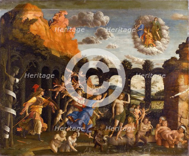 Minerva Expelling the Vices from the Garden of Virtue. Artist: Mantegna, Andrea (1431-1506)