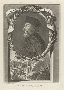 Portrait of John Hus, ca 1720. Artist: Picart, Bernard (1673–1733)