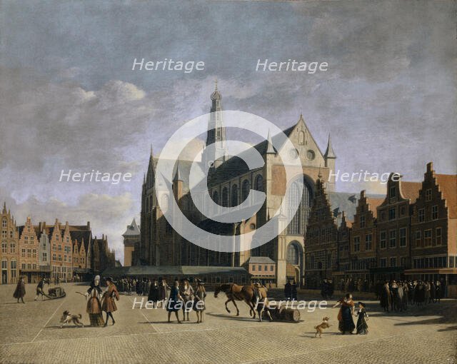 Grote Markt at Haarlem , 1680s. Creator: Berckheyde, Gerrit Adriaensz (1638-1698).