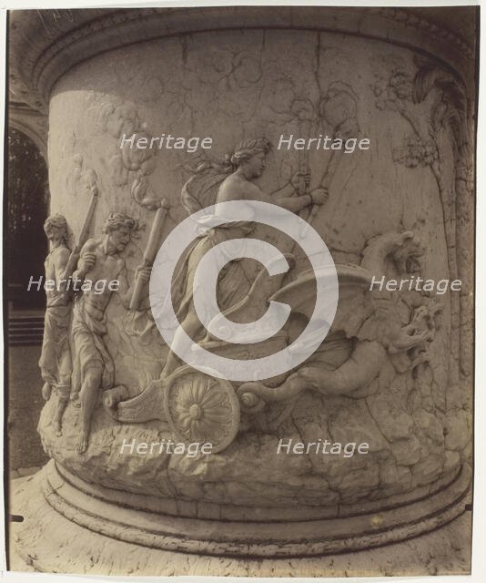Versailles, Enlèvement de Proserpine par Pluton par Girardon, (detail), 1904. Creator: Eugene Atget.