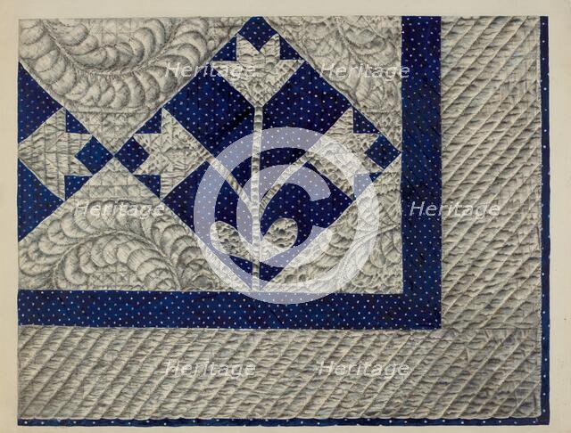 Cotton Quilt, 1935/1942. Creator: Katherine Hastings.