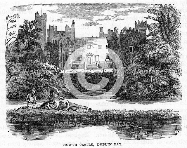 Howth Castle, Dublin Bay, 19th century. Artist: Unknown