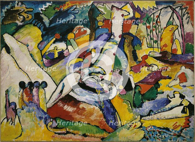 Sketch for "Composition II", 1909-1910. Creator: Kandinsky, Wassily Vasilyevich (1866-1944).