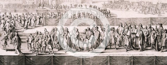 Queen Mary II's funeral, Westminster Abbey, London, 1695. Artist: Romeyn de Hooghe
