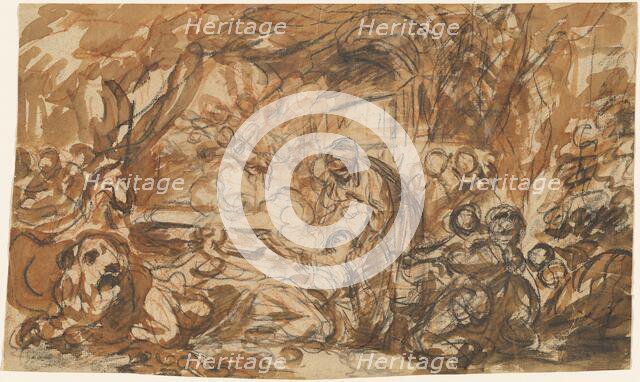 A Young Woman Overcome by Love [recto], c. 1763. Creator: Jean-Baptiste Deshays.