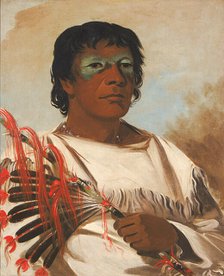 Wah-pe-kée-suck, White Cloud (called the Prophet), Adviser to Black Hawk, 1832. Creator: George Catlin.