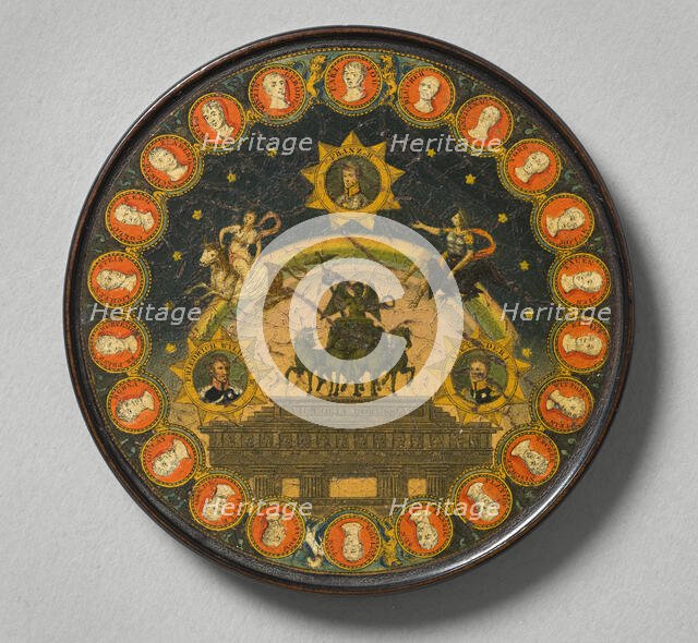 Can of varnish with Brandenburg Gate, 1814. Creator: Anon.