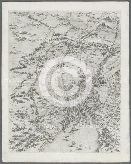 The Siege of La Rochelle: Plate 6, 1628-1630. Creator: Jacques Callot (French, 1592-1635).