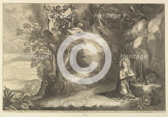 The Kneeling Magdalen, 1625-77. Creator: Wenceslaus Hollar.