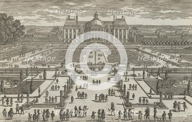 View of Vaux-Le-Vicomte, 1680s., 1680s. Creator: Adam Perelle.