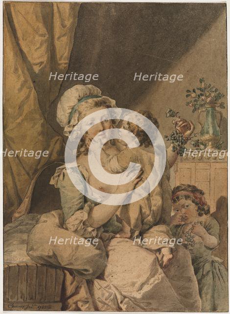 Mother with Two Children, 1788. Creator: Henri Chevaux (French, 1723-1789).