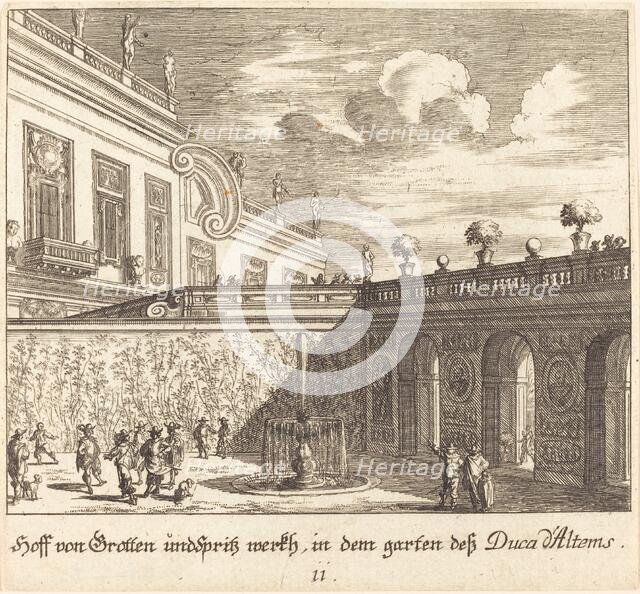 Garden, Duke d'Altems, 1681. Creator: Melchior Küsel.