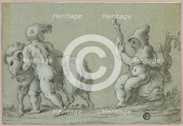 Putti as Goatherds, n.d. Creator: Unknown.