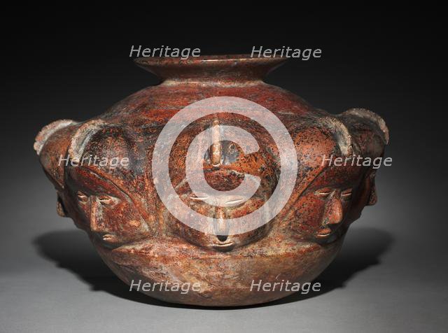 Vessel with Crested Heads, 200 BC-AD 300. Creator: Unknown.