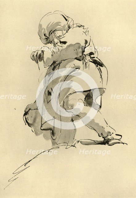 'Man with Turban', mid 18th century, (1928). Artist: Giovanni Battista Tiepolo.