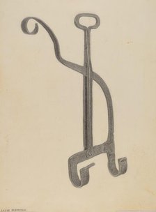 Andiron, c. 1939. Creator: Lazar Rubinstein.