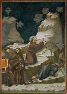 Miracle of the Spring (from Legend of Saint Francis), 1295-1300. Creator: Giotto di Bondone (1266-1377).