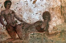 Erotic mural, Pompeii, Italy. Creator: Unknown.