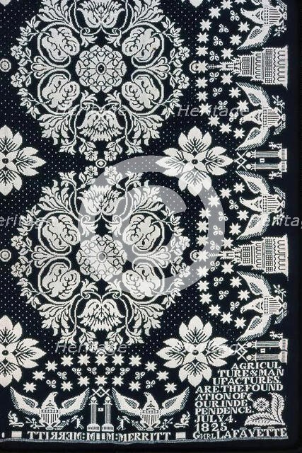 Coverlet, New York, 1825. Creator: James Alexander.