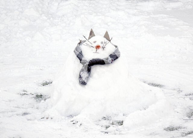 Snow cat, Northern Road, Swindon, 2010. Creator: Peter Williams.