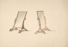 Design for Two Plain Tabletop Mirrors, early 19th century. Creator: Anon.