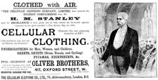 Advertisement for the Cellular Clothing Co. Ltd., 1890. Creator: Unknown.